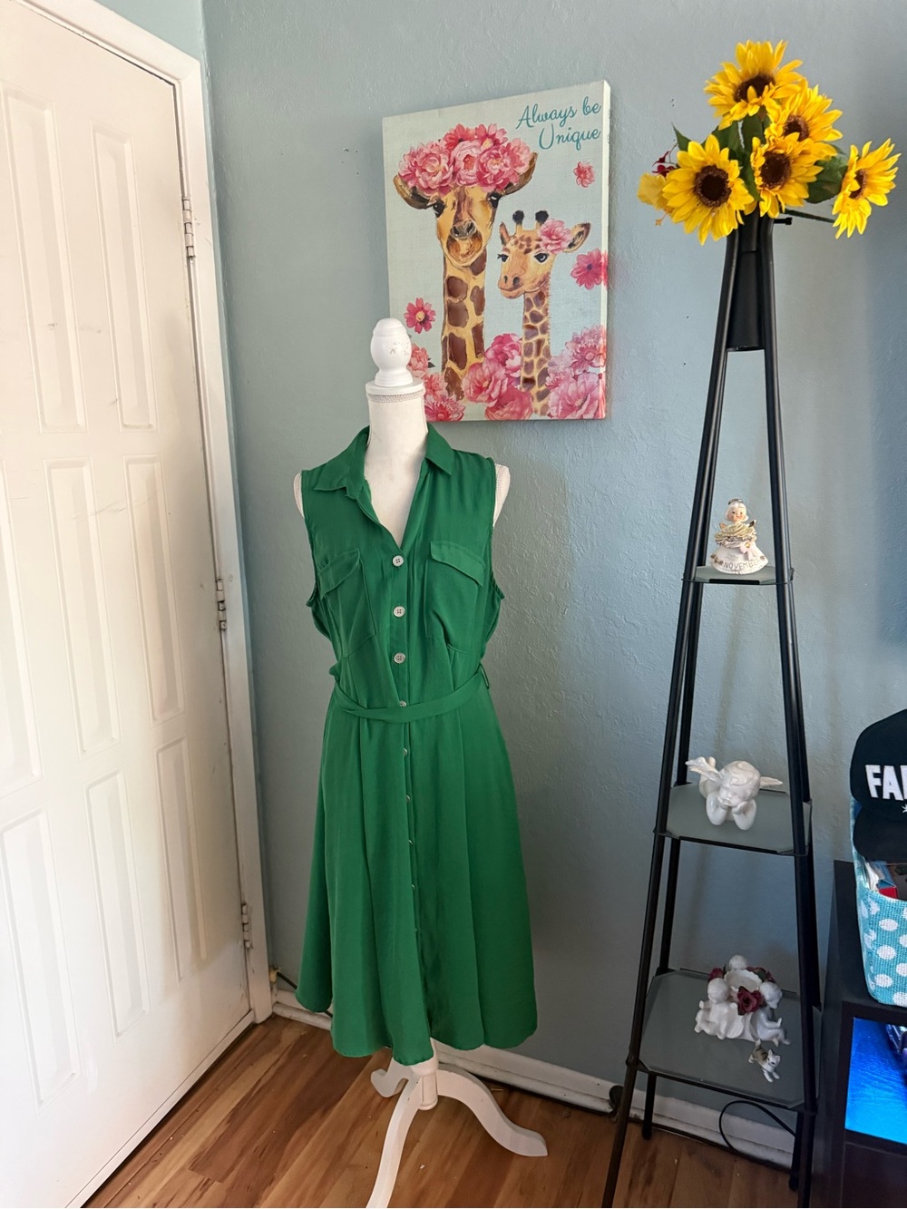 Superfoxx Green Sleeveless Dress